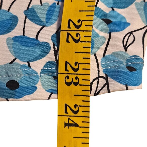 Tails Women’s Blue Floral Sleeveless Top XL – Resortcore, Clean Girl, Summer Bri - Picture 9 of 10